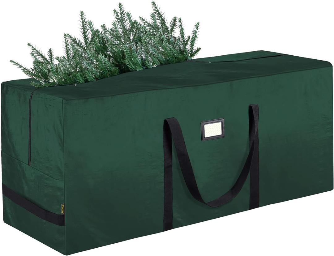 BALEINE 7.5 ft Extra Large Christmas Tree Storage Bag With Reinforced Handles and Dual Zippers for Wide Opening (Green)