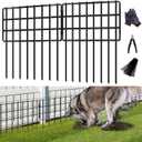 25 Pack Animal Barrier Fences, 1.25in Gap No Dig Garden Fence for Dog Rabbit, 17in (H) X 27ft (L) Rustproof Metals Ground Defense Border for Garden, Patio, Yard, Landscaping