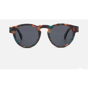 Women's Nantucket Bifocal Sunglasses Round, Teal Botanico, +2.50 + 2.5