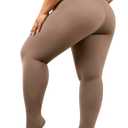 Justay 1 Pair Plus Size Fleece Lined Tights Women Winter Warm Thick Pantyhose Fake Translucent Thermal Leggings for Gifts, Size 3X-Large-4X-Large