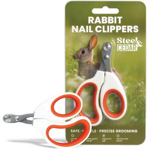 Steel & Cedar Rabbit Nail Clippers  Safe, Gentle Pet Nail Trimmer for Rabbits, Bunnies, Guinea Pigs, Ferrets & Small Animals  Stainless Steel Blades, Non-Slip Grip, Easy At-Home Grooming