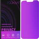 PAPIKISS Compatible for iPhone 13/iPhone 14/iPhone 13 Pro Privacy Screen Protector 6.1 inch Display, Gradient Colorful Anti Spy Blue Light HD Tempered Glass Easy Installation