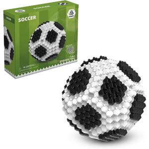 Fun Soccer Building Set 215PCS, Extremely Challenging STEM Building Blocks Decor for Adults Kids, Micro 3D Educational Toys for Boys Girls Ages 14 and Above