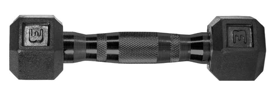 CAP Barbell Coated Dumbbell Weight, Multiple Options Pairs & Sets, Black Handle, 1 Pair, 10 Lb