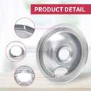 316048413 and 316048414 Stove Burner Drip Pans for Electric Stove Top - Perfectly Fit Frigidaire Kenmore Electric Range -Thickening to Prevent Bending and Rust - Include 2 x 6 in, 2 x 8 in