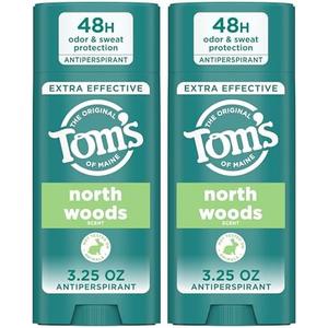 Amazon.com : Toms of Maine North Woods Antiperspirant Deodorant for Men and Women, 48 HR Odor & Sweat Protection, Patchouli and Lavender Scent, 3.25 oz, 2-Pack : Beauty & Personal Care