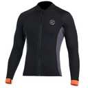 Wetsuit Tops 3mm Neoprene Wetsuit Jacket Men Women Front Zip Long Sleeve Diving Suit for Swimming Surfing Snorkeling Kayaking Scuba Diving S Size