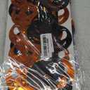 Halloween Party Decorations, 2 Pack Nightmare Jack Orange Purple Black Skeleton Skull Foil Fringe Curtains, 3.3 X 6.6 ft Photo Booth Props Party Backdrop for Halloween Holiday Birthday Decor