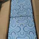 Arden 4-Pack Outdoor Patio Dining Chair Cushion, 20 x 44, Rain-Proof Seat Pad, Fade-Resistant Outdoor Cushion Coastal Blue Geometric