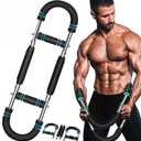 Saker Twister Arm Trainer, 40-100lb Adjustable Chest Workout Equipment, Arm Trainer, Twister Arm Trainer, Portable Power Twister Bar, Detachable Design Fitness Anywhere (BLUE)