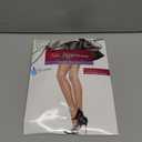 Hanes Women's Silk Reflections Control Top Reinforced Toe Silky Sheer Pantyhose, Barely Black, Size CD (Pack of 1)