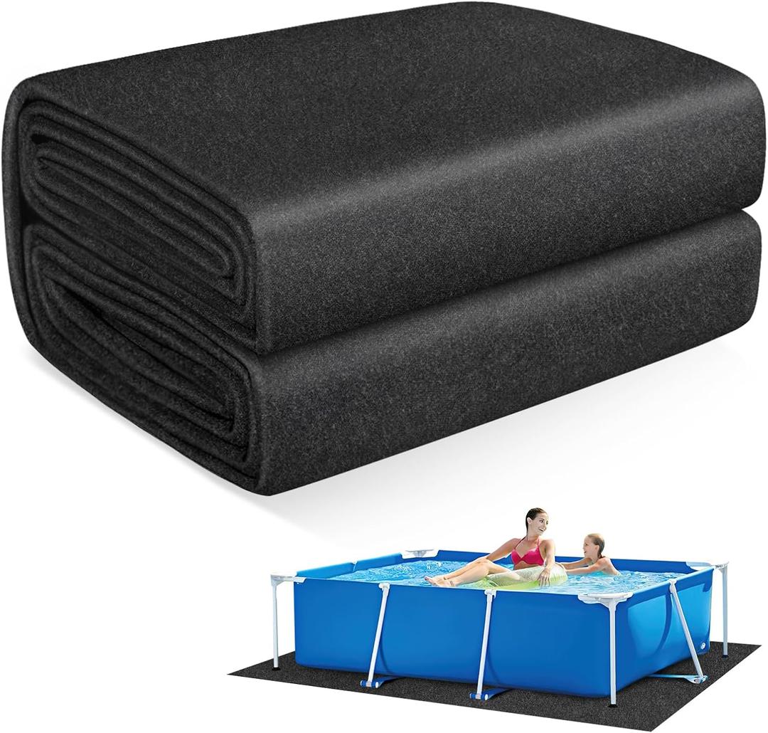 Thickened Pool Liner Pad for Above Ground Pool, 20x 12 Rectangle Under Pool Mat Padding, Pool Ground Pad Mat Under Pool for Pool Bottom, Prevent Punctures, Extend Liner Life