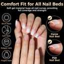 5 x Extra Short Nail Tips: 504pcs Pre-shaped Half-matte Coffin Short Nails, 12 Sizes XS Clear Full Cover Fake Nails Soft Gelly Ballerina Press on Gel Nail Tips for Extension