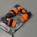 Dog Shoes, Outdoor Dog Boots Non-Slip Waterproof Dog Booties for Medium to Large Dogs 4Pcs for Winter Snowy Day, Summer Hot Pavement with Rugged Sole Orange (Size 1: (2.3''x1.6'')(L*W) for 10-23 lbs)