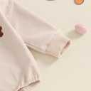 Gueuusu Unisex Baby Boy Girl Thanksgiving Outfit Gobble Turkey Bodysuit Embroidery Long Sleeve Bubble Romper Cute Baby Outfit (Beige)