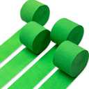 PartyWoo Crepe Paper Streamers 4 Rolls 328ft, Pack of Lime Green Crepe Paper for Party, Wedding, Birthday, Baby Shower Decorations (1.8 Inch x 82 Ft/Roll)