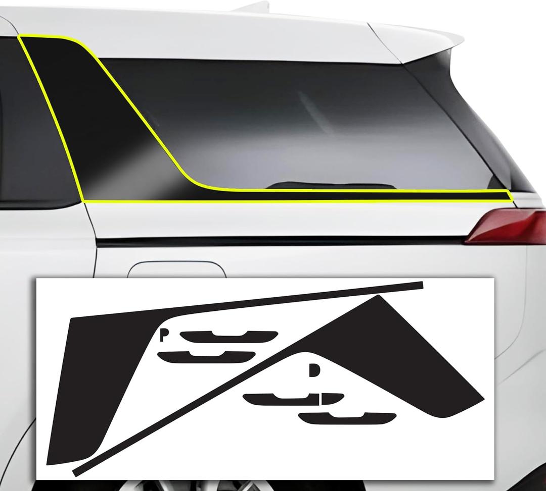 BOGAR TECH DESIGNS for Kia Carnival 2022-2026 Side Window Chrome Delete Precut Vinyl Trim Overlay, Gloss Black Blackout Appearance