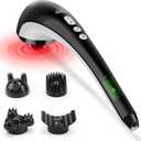 Snailax Cordless Handheld Back Massager - Rechargeable Percussion Massage with Heat, Deep Tissue Massager for Neck Shoulder Waist Leg Foot Back, Portable Wand Massager for Full Body