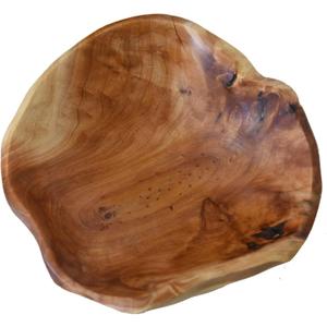 JFFLYIT Creative Wood Bowl - Root Carved, Handmade, Natural Real Wood Candy Serving Bowl (9"-10")