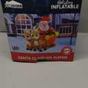 Joiedomi Christmas Inflatable Santa on Sleigh with 2 Reindeer, Inflatable Christmas Yard Decorations with Build-in LED, Blow Up Xmas Decorations Outdoor for Party Yard Garden Lawn Dcor