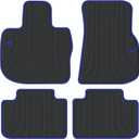 Car Floor Mat for BMW X3 G01 X4 G02 2018 2019 2020 2021 2022 2023 2024 Custom Fit Black Navy Blue Rubber Auto Floor Liners Set All Weather Protection Heavy Duty Odorless