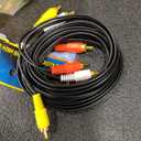 RCA Cables, 3RCA Cable Audio Video 24K Gold Plated Connecting Audio Video Components AV Male to Male Cable for Home Theater amp, Stereo Systems (10ft-1pcs)