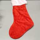 6 Pack Christmas Stockings Red and White Plush Fireplace Hanging Velvet Stockings for Christmas Decoration Supplies, 20 Inch