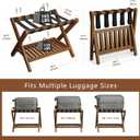 Heybly Luggage Rack for GuestRoom Pack of 2, Bamboo Luggage Stand HLR013WB2