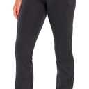 Marika Womens Della High Rise Pocket Bootcut Pant (Large, Black)