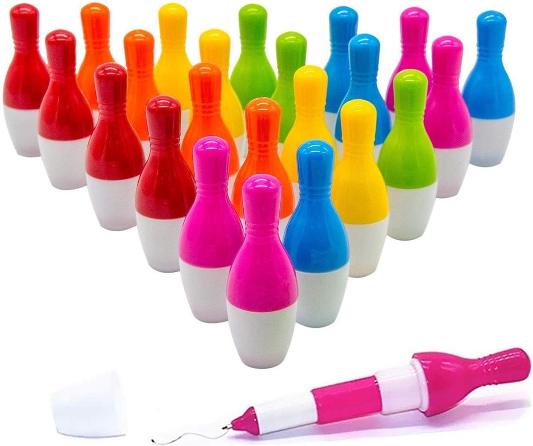 30pcs Bowling Ballpoint Pen Cute Cartoon Retractable Ball Pen (Random Color)