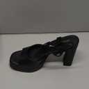 DREAM PAIRS Platform Heels for Women, Square Toe Chunky High Heels Ankle Strap Sandals for Wedding Party Formal Event (10, Black)