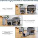 Portable Cat Playpen with Tunnel, 3 in 1 Foldable Puppy Play Pen, Waterproof Bottom, Enclosed 2-Room Separable Pet Tent for Indoor/Outdoor, Multi-Purpose Enclosure Crate Cage for Kitten Dog Rabbit