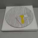 Marble Lazy Susan, 12" Cake Turntable for Decorating, Natural Marble Cake Stand Turntable Baking Supplies for Displaying Cupcakes Cheese Cookies (White with Gray Tone)