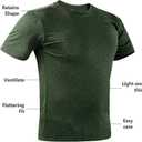 Men's Athletic T Shirts Crew Neck Breathable Quick-Dry Short Sleeve Workout T Shirt for Gym Running Fitness 1&2&5 Pack (Red, XL)