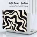 B BELK Compatible with MacBook Air 13 inch Case M5 2026 2025 2024-2022 M4 M3 M2 A3449 A3240 A3113 A2681, Plastic Hard Shell for MacBook Air 13.6 inch Case+Keyboard Cover+Screen Protector, Black Wave