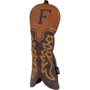 Craftsman Golf Cowboy Western Retro Brown Durable Golf Headcover Head Cover fits up to 460cc Driver for Fairway Wood Hybrids Rescue Putter Protector