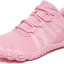 Barefoot Shoes Women Men Minimalist Zero Drop Wide Toe Box Water Shoes Hiking Barefoot Footwear Unisex Sneakers for Workout Cross-Trainer Walking Running Camping Grounding Beach Weightlifting Sport (Pink) S