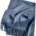 100 Australian Wool Scarf Knitted Soft Warm Neckwear for Women and Men (Blue)