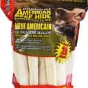 Canine Chews 10-11" Rawhide Bones for Large Dogs, Durable USA Beefhide Dog Rawhide Chews, Retriever Rolls 20 Pack (5 lbs)