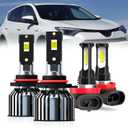 For 2016-2019 Toyota RAV4 light Bulbs, 9012 High Low Beam H11 Fog Light Combo, 4PCS