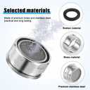 2 x 10pcs Faucet Aerators kit, Bathroom Brass 15/16 Inch Tap Filter with 10 Washers Sink Aerator Replacement Faucet Aerators Kitchen Faucet Aerator for Moen