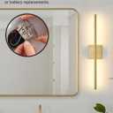 KARTOOSH 24.4 Inch Hardwired Wall Sconces Set of Two, 3000K Warm White Dimmable Modern Wall Sconces, 350 Rotate LED Light Fixtures Wall Lamp for Bathroom Living Room Bedroom Bedside, Brushed Brass