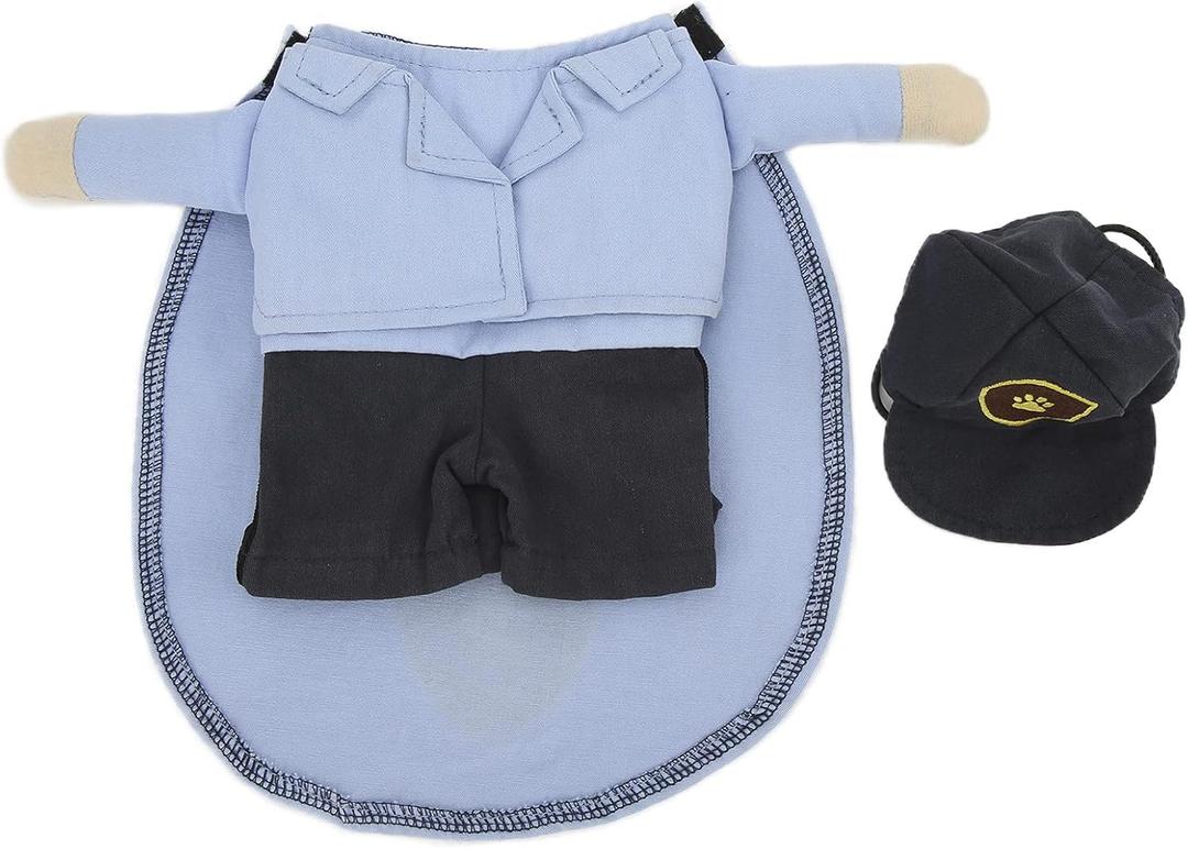 3 x DAUERHAFT Funny Costumes Pet Suit, Cute and Adorable Pet Mail Carrier Costume Hoodie Coat for Birthdays Role Playing for Christmas Halloween(L)