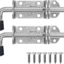 JQK Spring Loaded Barrel Bolt Latch, Heavy Duty 304 Stainless Steel Thickened 3mm Door Lock, 6.3 Inch Brushed Finished, HSB410-P2