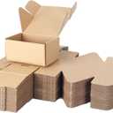 PHAREGE 6x4x3 inch Shipping Boxes Bulk 50 Pack Brown, Tab Lock Tuck Top Mailer Boxes for Packaging Small Business, Small Cardboard Gift Boxes for Wrapping Mailing Present