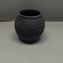 Briful 5.91'' Large Ceramic Black Rustic Vase, 4.72'' Wide Mouth Pampas Jar Vase Pottery for Fake Flowers Branches, Farmhouse Home Decor, Weddings Shelf Table Decor