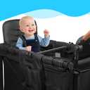 Universal Forward-Facing Stroller Wagon Support Bar,Length Adjustable Crossbar with Hook-Built in,Easy to Install & Remove Bus-Style Seating Upgrade Accessories