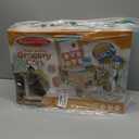 Melissa & Doug Wooden Shape Sorting Grocery Cart Push Toy and Puzzles - Pretend Play Grocery Toys, Sorting and Stacking Toys for Infants and Toddlers Ages 1+ - FSC-Certified Materials