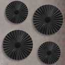 ITrixgan Black Metal Wall Art Decor For Living Room, Wall Hanging Decor Set Above TV Wall Decor, Gothic Room Decor for Bedroom Round Decorative Wall Art, Black Wall Decorations For Home Above Bed (Mixed 4pcs)