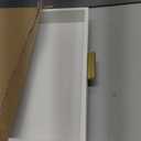 HofferRuffer Extra Large Serving Tray with Handles, Elegant Faux Leather Storage Decorative Tray for Coffee Table, Ottoman, Console Table (White Tray+Golden Handle) (20" x 16" x 2.2")